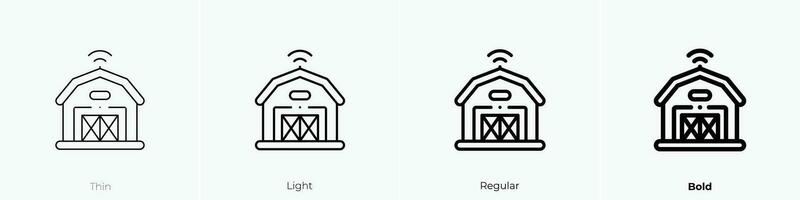 smart farm icon. Thin, Light, Regular And Bold style design isolated on white background vector