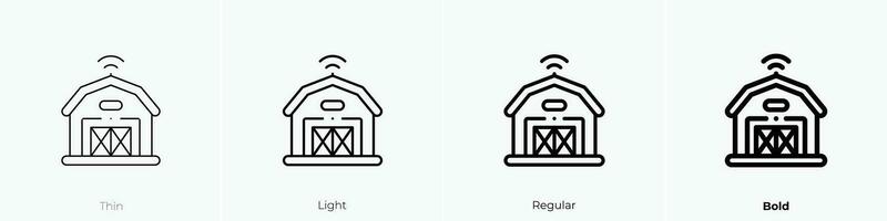 inteligente granja icono. delgado, luz, regular y negrita estilo diseño aislado en blanco antecedentes vector