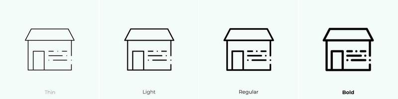 smarthouse icon. Thin, Light, Regular And Bold style design isolated on white background vector