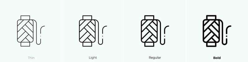spool icon. Thin, Light, Regular And Bold style design isolated on white background vector