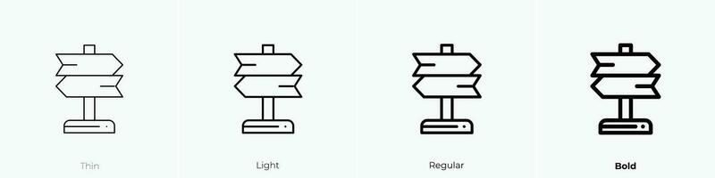 signal icon. Thin, Light, Regular And Bold style design isolated on white background vector