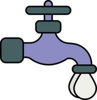 faucet color outline icon design vector