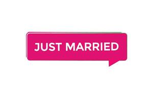 new just married modern, website, click button, level, sign, speech, bubble  banner, vector