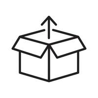 open box package symbol icon vector design illustration