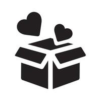 regalo caja sorpresa símbolo icono vector diseño ilustración