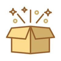 regalo caja sorpresa símbolo icono vector diseño ilustración