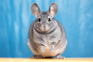 Very cute Chinchilla in nature wide life animals. AI Generated. photo