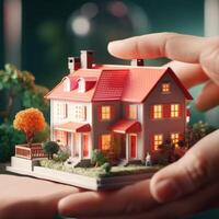 Free photo of real estate or property for template, social media design, architect designing and building a model house.