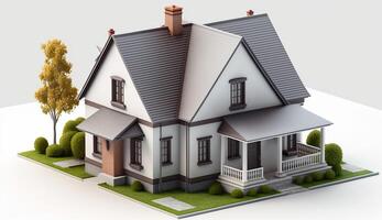 Free photo of real estate or property for template, social media design, architect designing and building a model house.