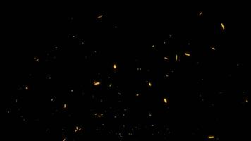 Loop glow fire particles animation abstract background video
