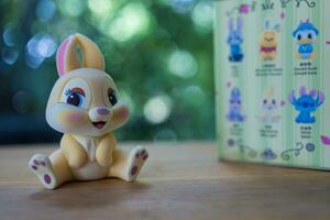 Bangkok, Thailand - August 31, 2023 Cute toy Miss Bunny, the figure series Where are the rabbits photo
