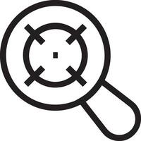 Zoom find icon symbol image vector. Illustration of the search lens design image vector