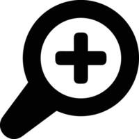 Zoom find icon symbol image vector. Illustration of the search lens design image vector