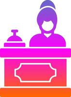 Receptionist Vector Icon Design