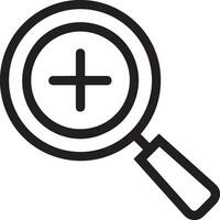 Zoom find icon symbol image vector. Illustration of the search lens design image vector