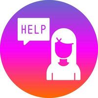 Ask for help Vector Icon Design