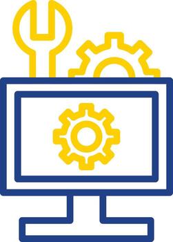 hardware solución de problemas vector icono diseño