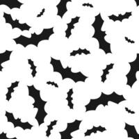 Víspera de Todos los Santos murciélago silueta. sin costura modelo para envase papel, ropa imprimir, telas, embalaje vector