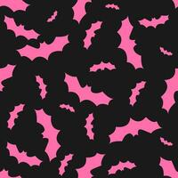 Halloween bat silhouette. Seamless pattern for wrapping paper, clothes print, fabrics, packaging vector