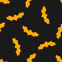 Halloween bat silhouette. Seamless pattern for wrapping paper, clothes print, fabrics, packaging vector