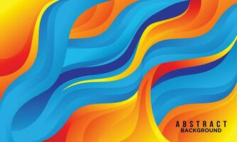 Abstract wavy background design with modern color vector