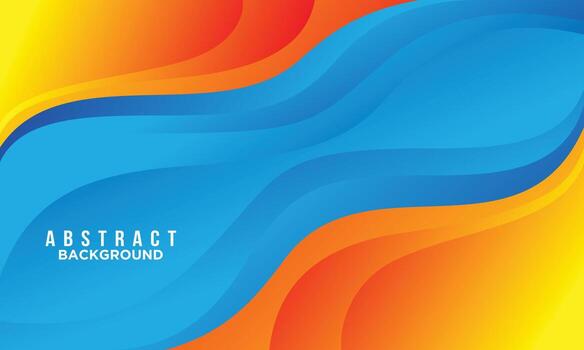 ondulado antecedentes diseño con azul y amarillo degradado color vector