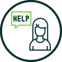Ask for help Vector Icon Design
