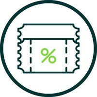 Ticket discount Vector Icon Design