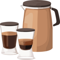taza de café y artículos ai generativo png