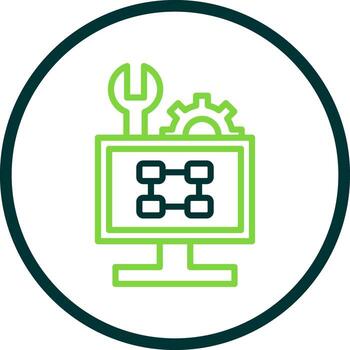 solución de problemas diagrama de flujo vector icono diseño