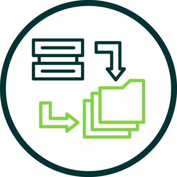 datos migración vector icono diseño