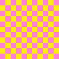 Checkered seamless pink and yellow pattern background use for background design, print, social networks, packaging, textile, web, cover, banner and etc. vector
