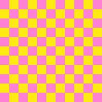 Checkered seamless pink and yellow pattern background use for background design, print, social networks, packaging, textile, web, cover, banner and etc. vector