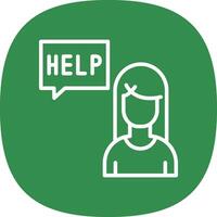 Ask for help Vector Icon Design