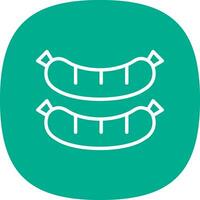 Sausage Vector Icon Design