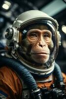 astronaut monkey portrait ,ai generative photo