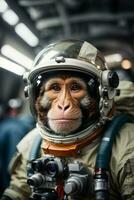astronaut monkey portrait ,ai generative photo