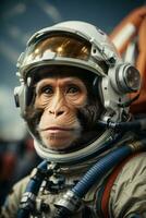 astronaut monkey portrait ,ai generative photo