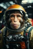 astronaut monkey portrait ,ai generative photo