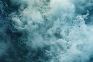 fumar textura. un transparente nube de fumar se extiende en un agua antecedentes. foto