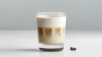 Photo of a White Russian isolated on flat white background. Generative AI