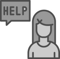 Ask for help Vector Icon Design