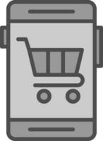 Online Shopping Vector Icon Design