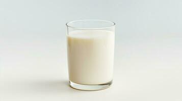 Photo of a Soy Milk isolated on flat white background. Generative AI