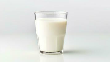 Photo of a Soy Milk isolated on flat white background. Generative AI