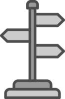 Signpost Vector Icon Design