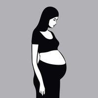 Vector pregnant woman silhouette