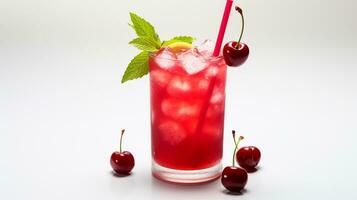 Photo of a Shirley Temple isolated on flat white background. Generative AI