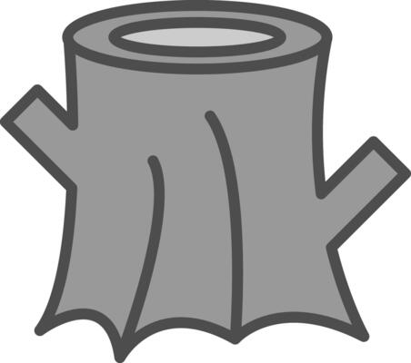 Tree stump Vector Icon Design