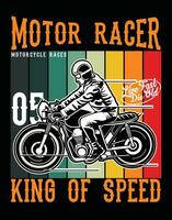 Motorcycle Racer king of Speed vector